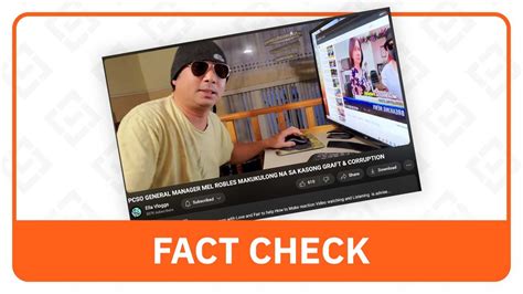 FACT CHECK: No graft charges vs PCSO general manager Mel Robles .